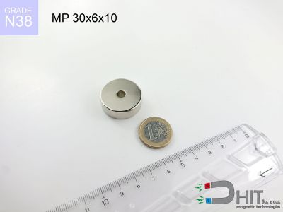 MP 30x6x10 N38 - magnesy w kształcie pierścienia