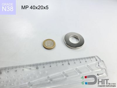 MP 40x20x5 N38 - magnesy w kształcie pierścienia