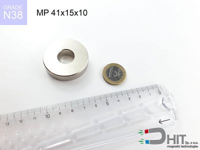 MP 41x15x10  N38 - magnesy neodymowe pierścieniowe