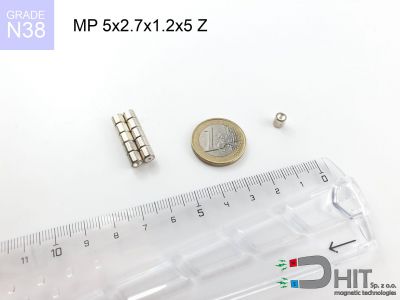 MP 5x2.7/1.2x5 Z  N38 - magnesy neodymowe pierścieniowe