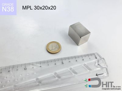 MPL 30x20x20 N38 - neodymowe magnesy płytkowe