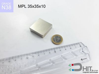 MPL 35x35x10 N38 - neodymowe magnesy płytkowe