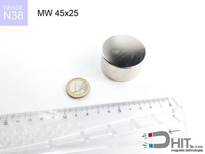 MW 45x25 [N38] - magnes walcowy