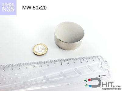 MW 50x20 N38 magnes walcowy