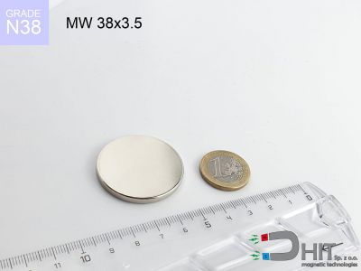 MW 38x3.5 N38 magnes walcowy