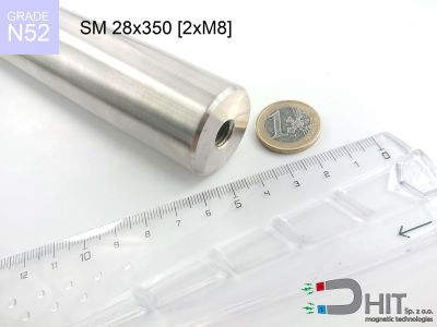 SM 28x350 [2xM8] [N52] - separator magnetyczny