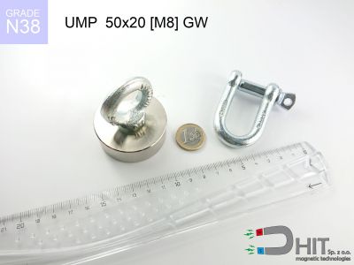 UMP 50x20 [M8] GW N38 - magnetyczne uchwyty do poszukiwań w wodzie