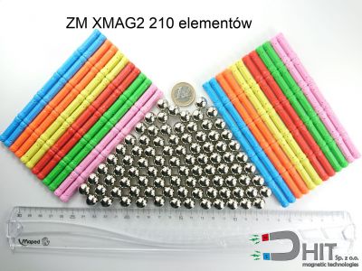 ZM XMAG2 210 elementów  - układanki magnetyczne xmag<sup>2</sup>
