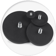 magnesy z gwintem zewnętrznym w gumie [gz]